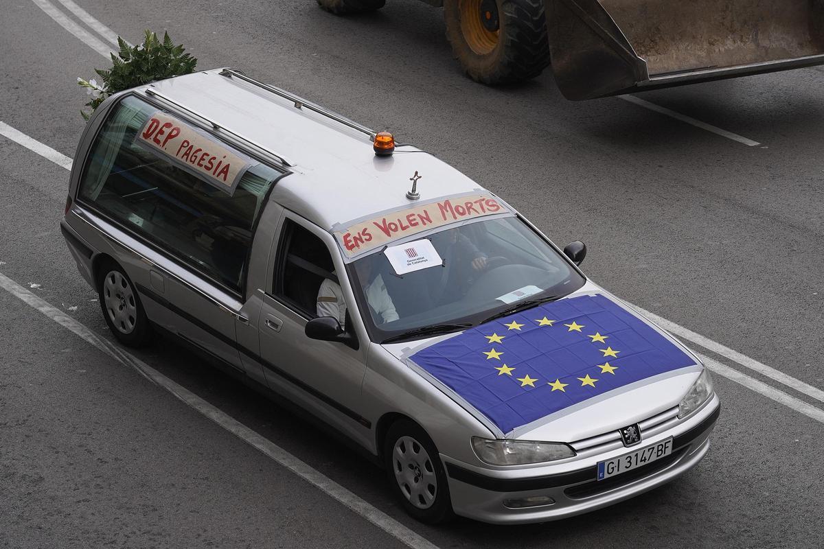 Protesta de la pagesia a Girona