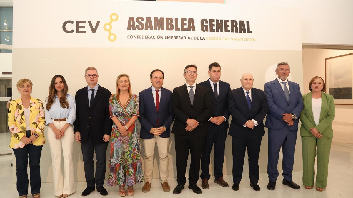 La Asamblea General de la CEV se ha celebrado este martes en la Fundación Bancaja, con la asistencia de Juanfran Pérez Llorca.