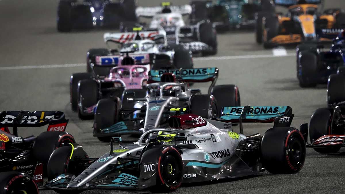 Los monoplazas de F1 durante el GP de Bahréin