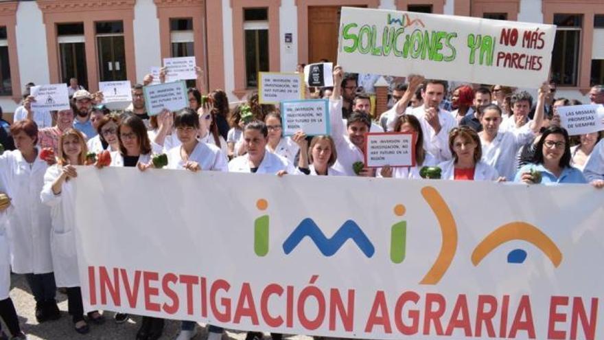 Fotografía de archivo de una protesta en 2018