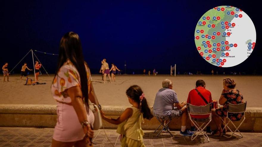 El tiempo en la Comunitat Valenciana: estos serán los municipios con las noches más "frescas" este fin de semana, según la Aemet
