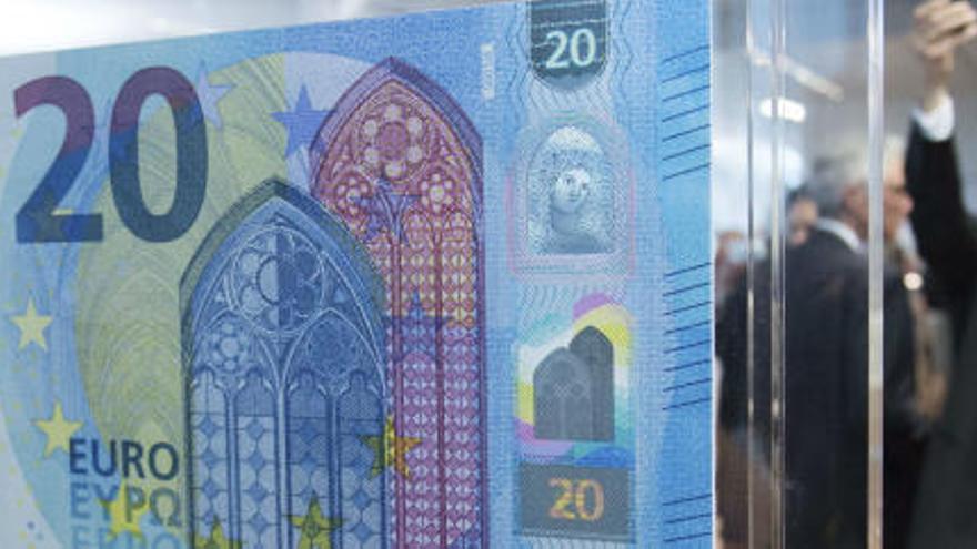 El nuevo billete de 20 euros entrará en circulación el 25 de noviembre