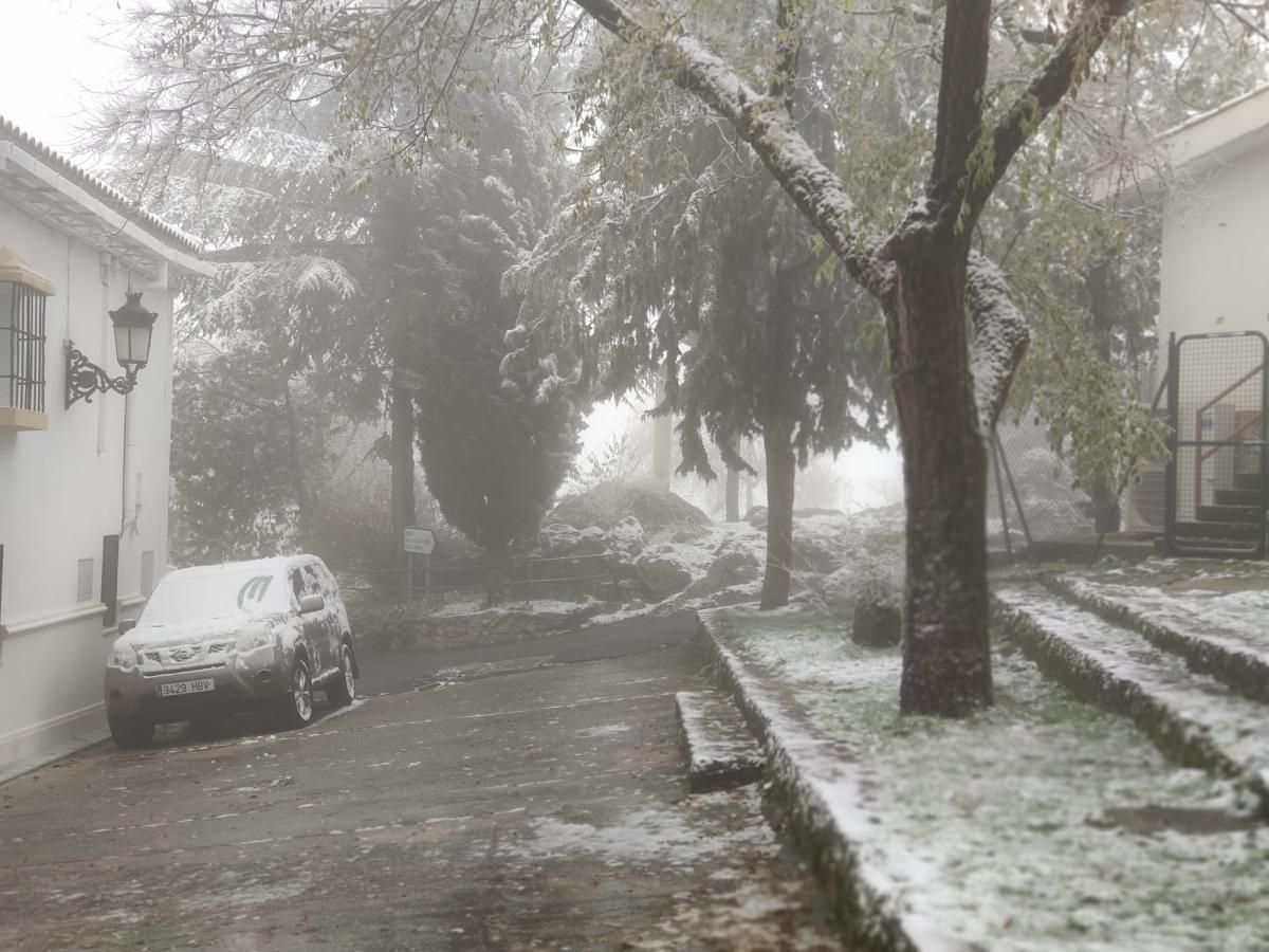 Primeras nieves en la provincia | Un manto blanco cubre la Sierra de Cabra