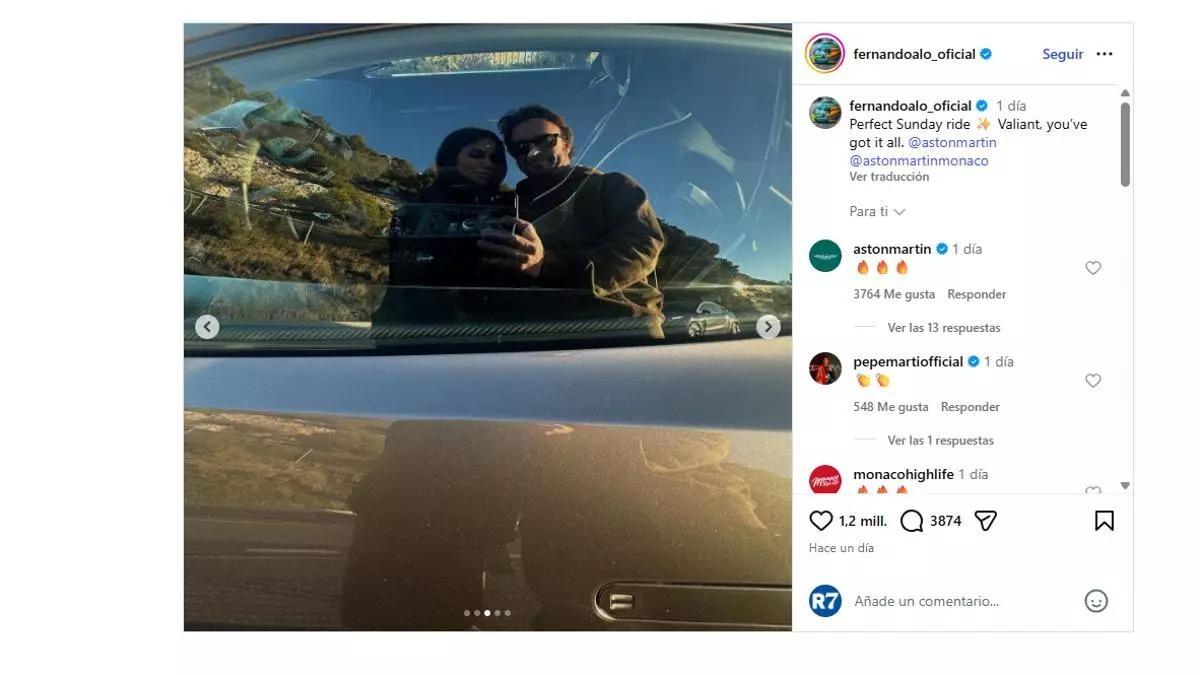 Primera foto ‘oficial’ de Fernando Alonso y Melissa Jiménez