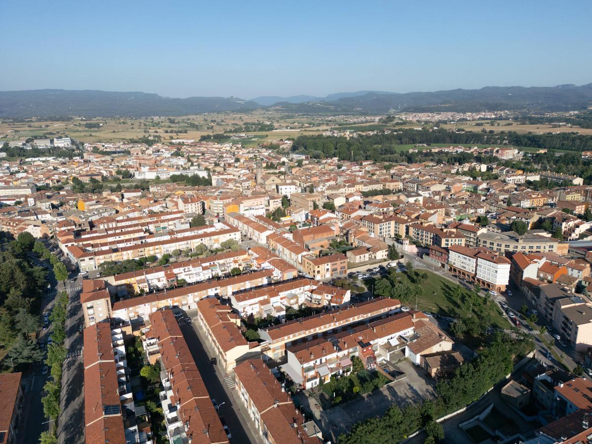 Imagen aérea de Manlleu, el pasado 10 de julio.