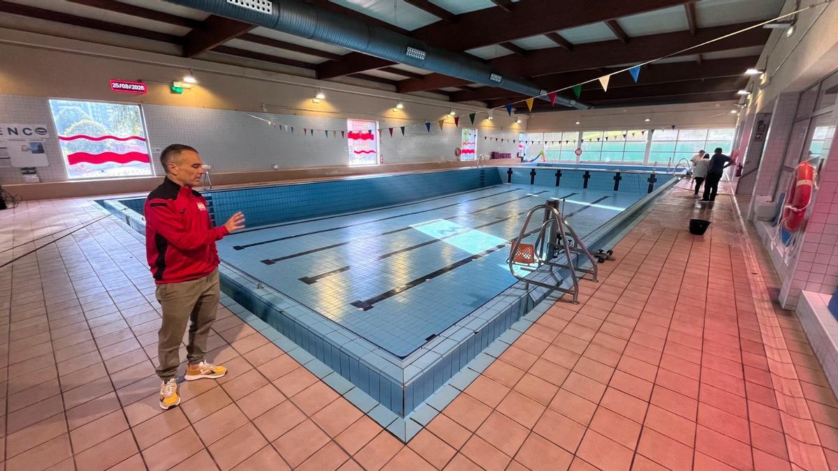Iván Fernández en las piscinas de Las Vegas.