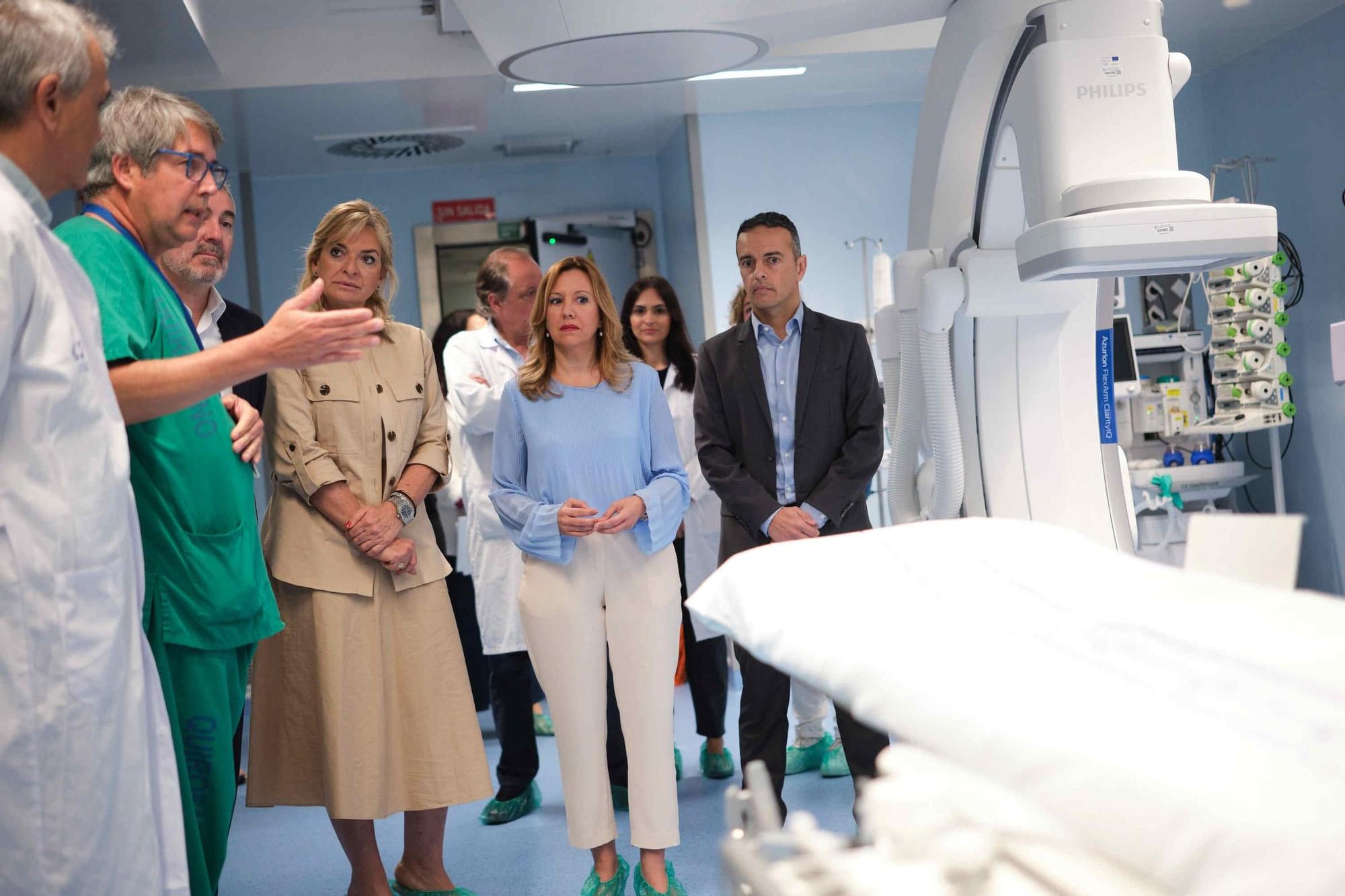 Fernando Clavijo visita la nueva sala de Hemodinámica del Hospital La Candelaria