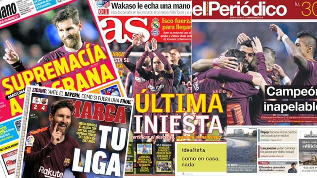 El Barça, en todas las portadas