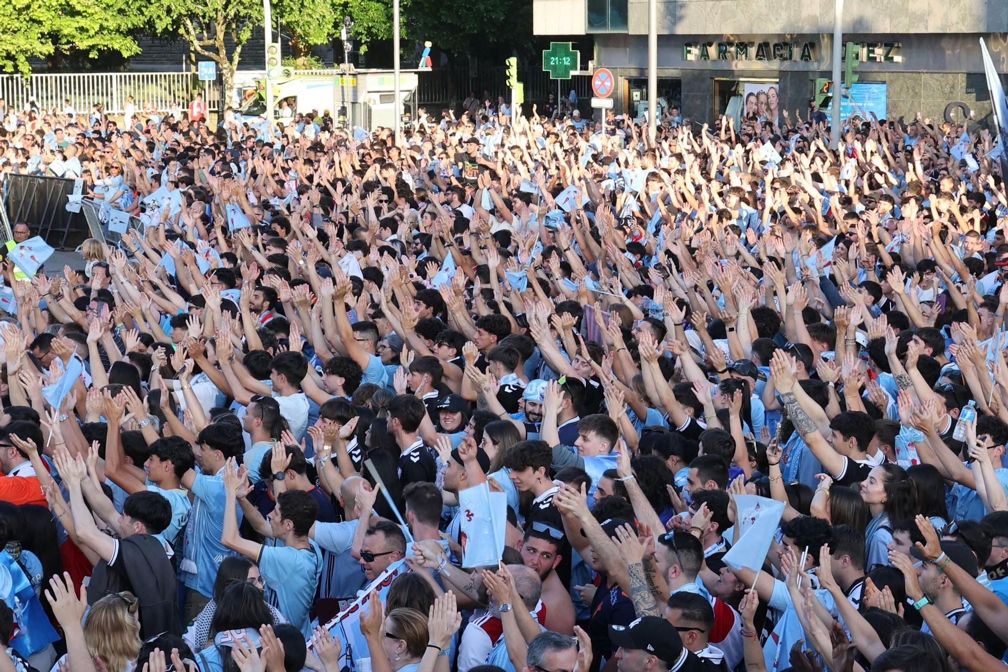 El Celta celebra por todo lo alto su llegada a Europa