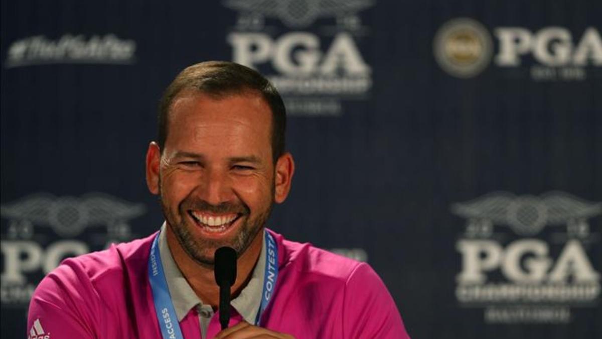 Sergio García se mostró relajado ante los medios previo al inicio del PGA Championship