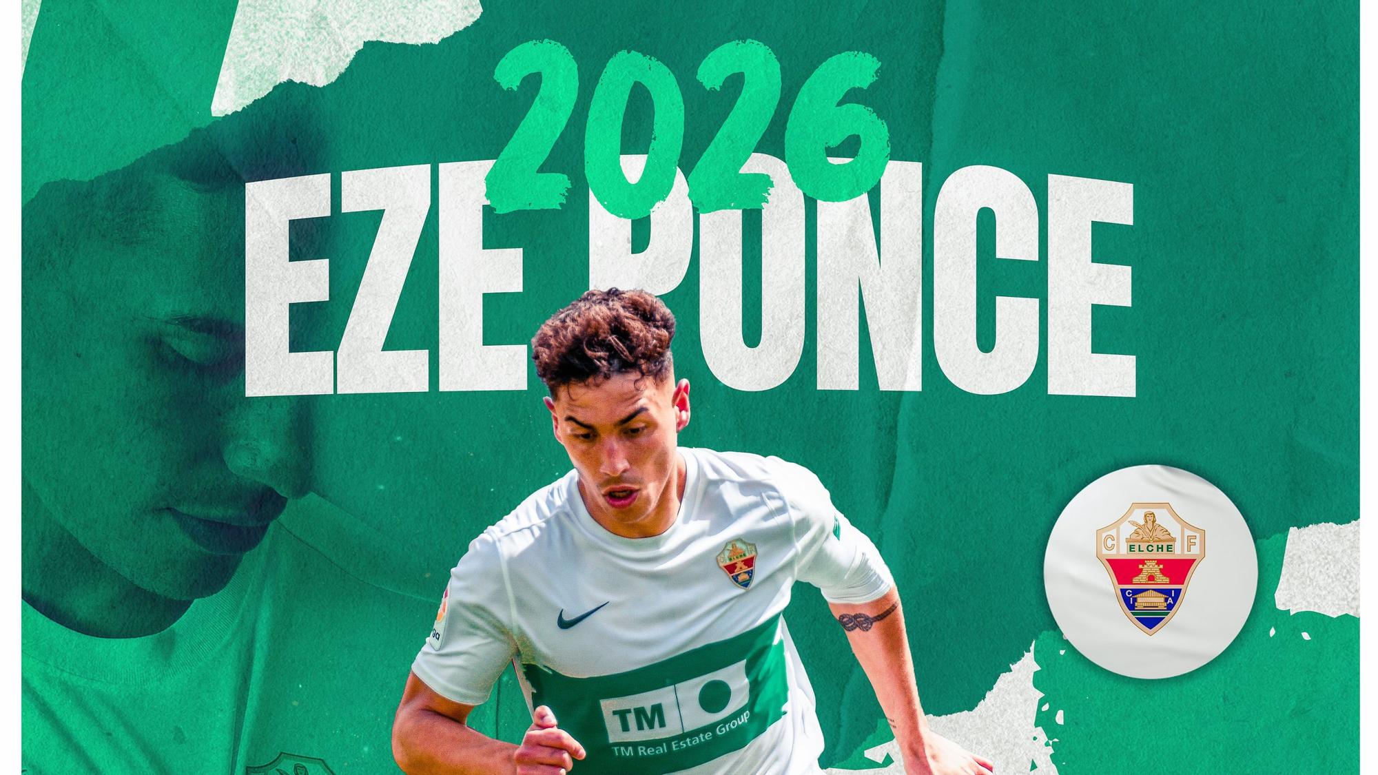 Ezequiel Ponce firma hasta 2026 | Twitter @elchecf