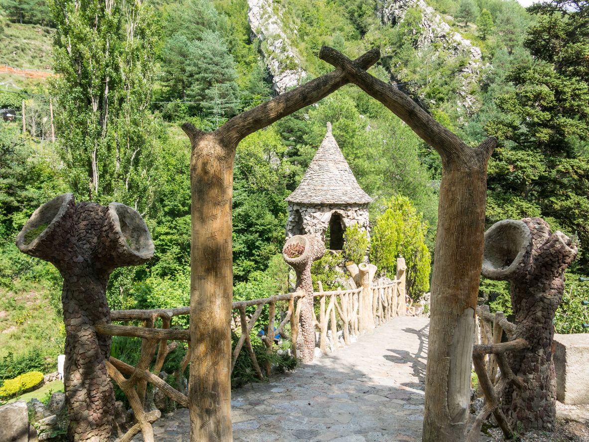 En el interior de los Jardins Artigas