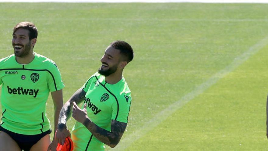 Una imagen de Cabaco y Chema juntos en el Levante UD