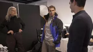 Making of campaña 'Core Values' de Louis Vuitton con Rafa Nadal y Roger Federer en los Dolomitas.
