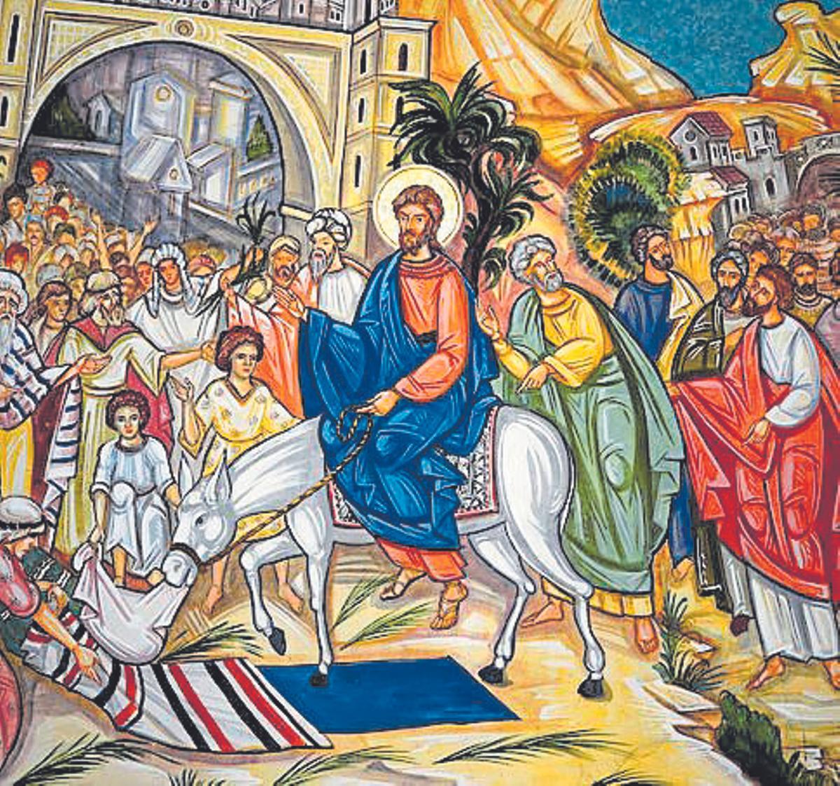 Entrada de Jesús en Jerusalén.