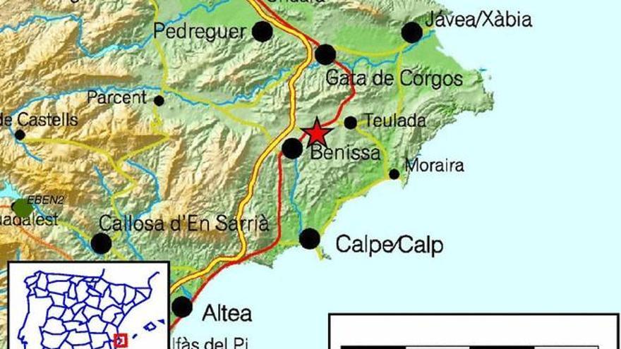 La Marina Alta sufre un nuevo terremoto, el sexto en una semana