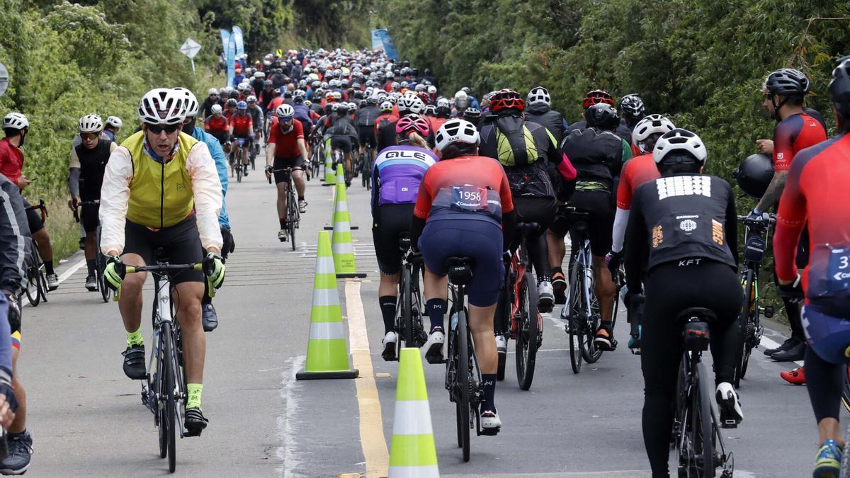 Imagen de una carrera ciclista.