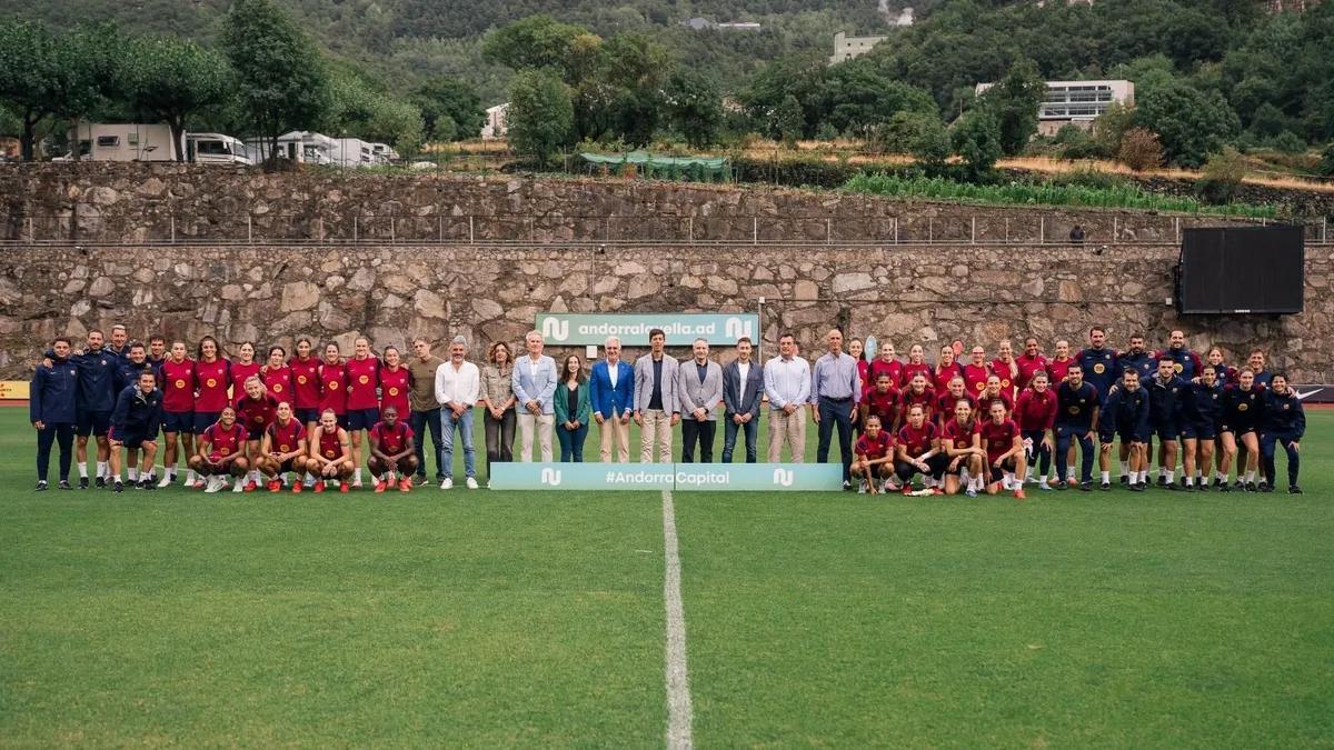 Primer entreno del Barça Femení en el stage de Andorra.