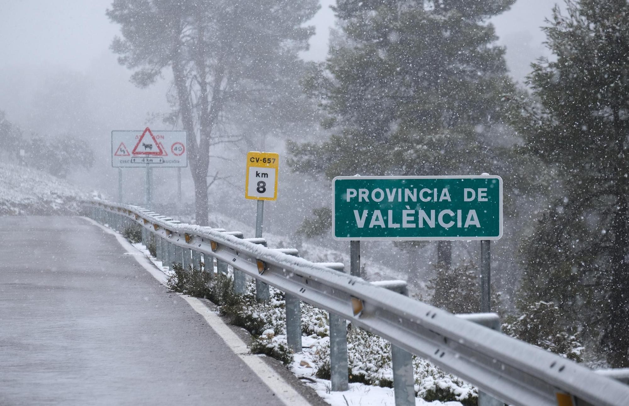 Nevada en el Alto Vinalopó