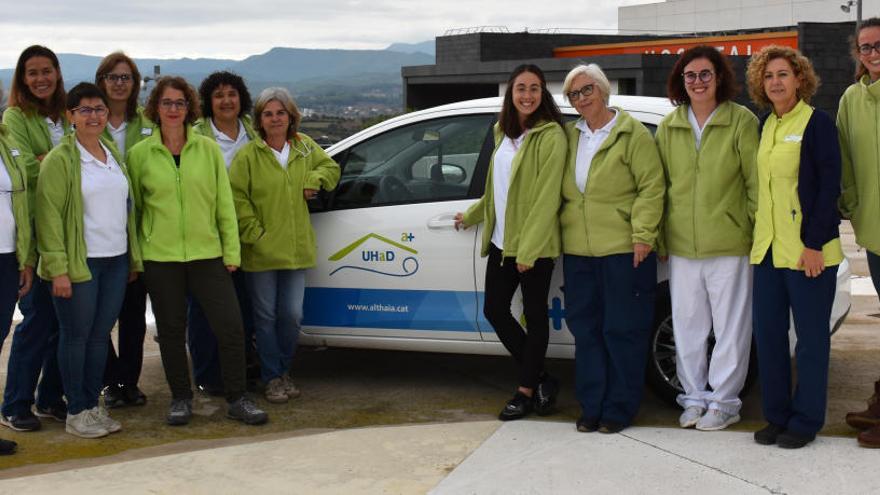 Equip de la Unitat d&#039;Hospitalització a Domicili de la Fundació Althaia