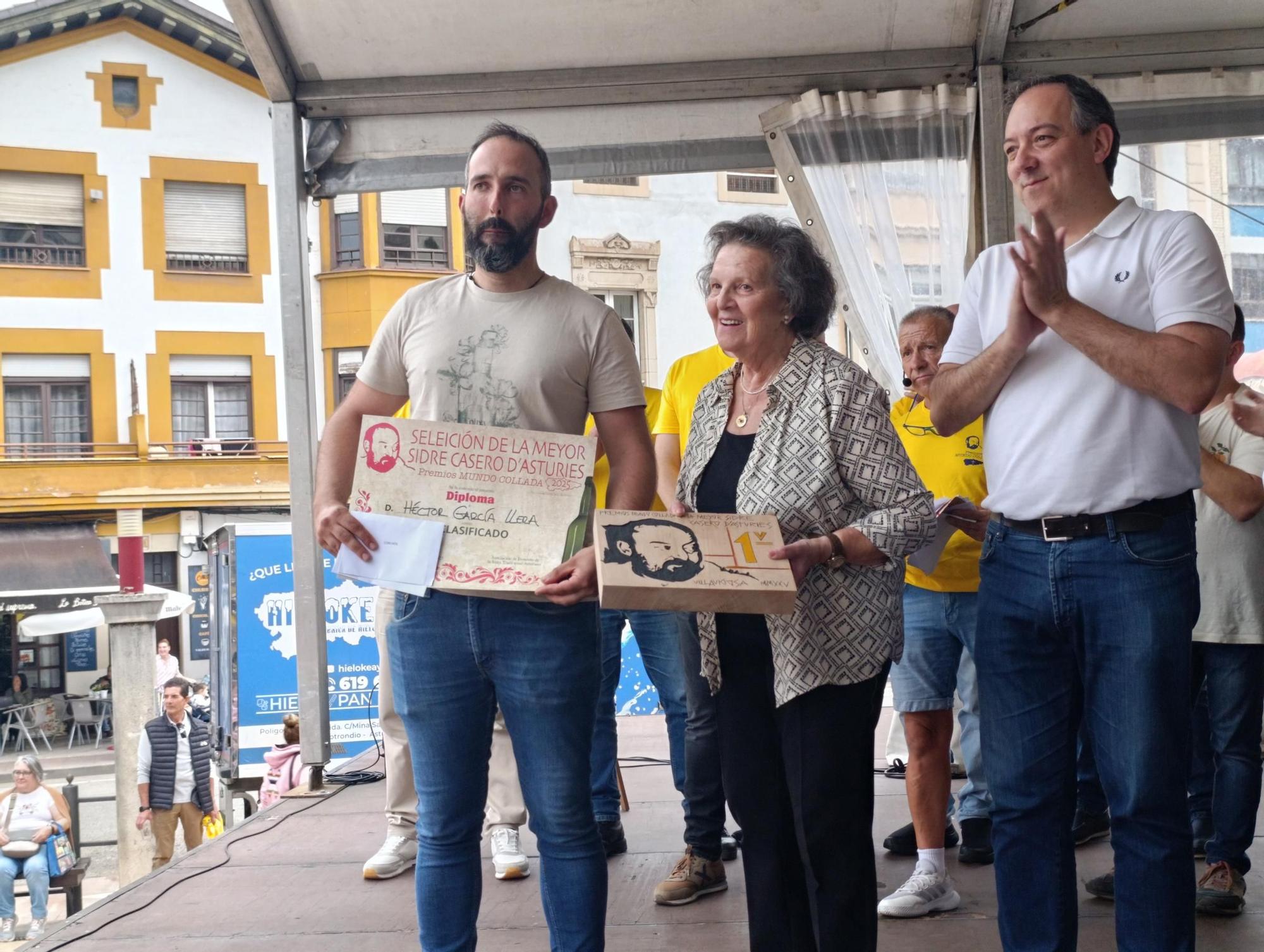 Héctor García, de Llanes,  gana la "champions" de la sidra casera en Villaviciosa