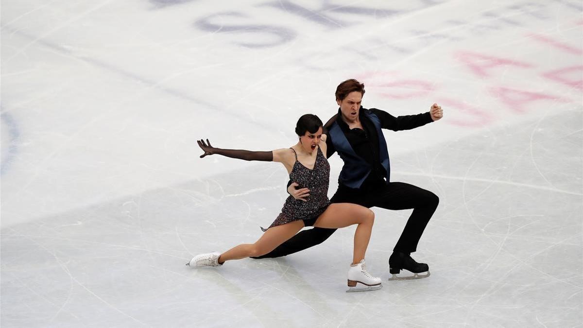 Sara Hurtado y Kirill Khallavin en acción en Japón.