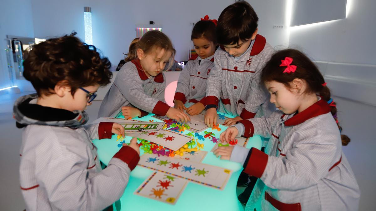 Un grupo de escolares durante el curso pasado.