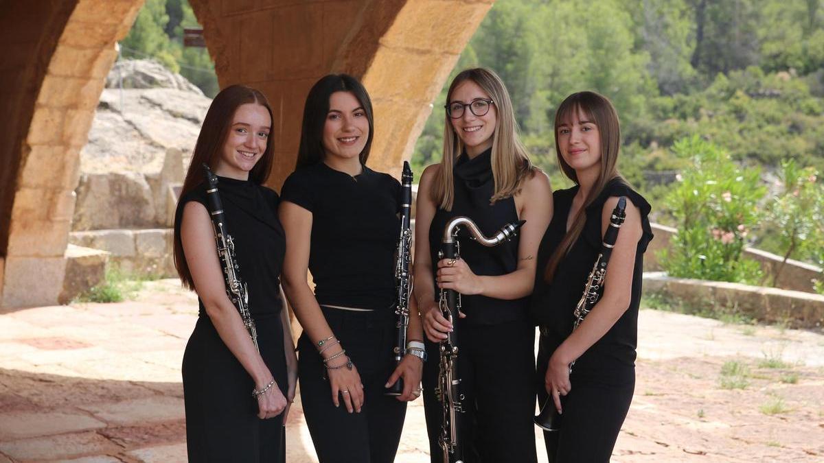 Claudia, Ainara, Ana y Carolina: el cuarteto de clarinete de Castellón