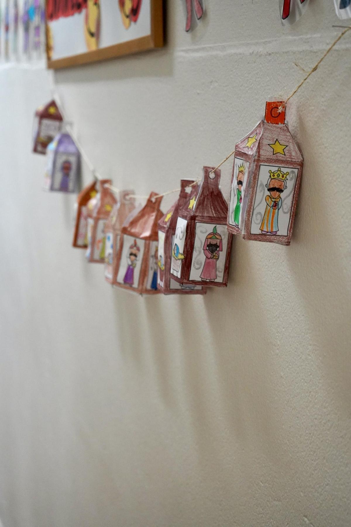 Detalla de la decoración en el colegio Sagrado Corazón de Jesús.