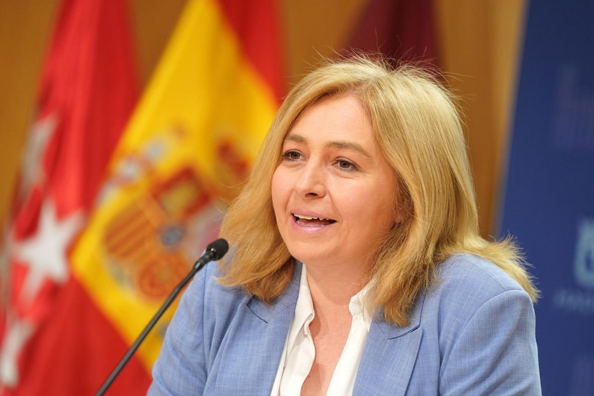 La vicealcaldesa de Madrid, Inma Sanz, en la rueda de prensa posterior a la Junta de Gobierno