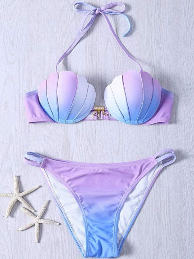 Bikini lila de sirena de Amazon (precio: 10,99 euros)