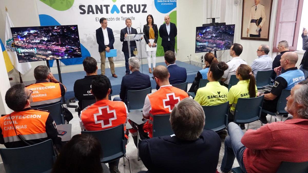 Rueda de prensa para informar sobre los indicadores del Carnaval chicharrero de este año.