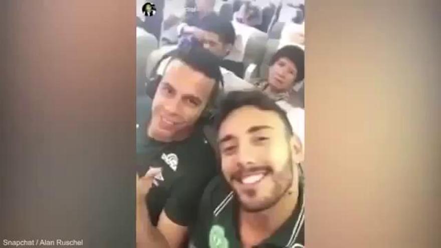 El Snapchat de Alan Ruschel antes del accidente