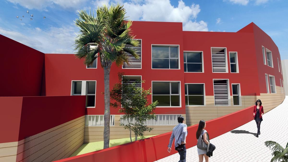 Imagen simulada del proyecto de las 18 viviendas en El Secuestro, en Teror.