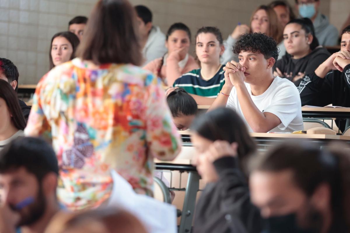 Un aula del Campus de Guajara de la ULL.
