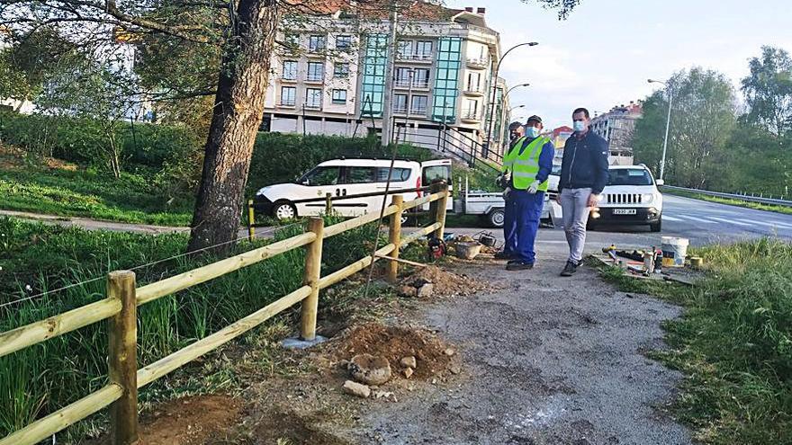 José Cuñarro inspeccionó
el desarrollo de las obras.
