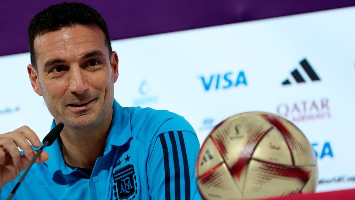 Scaloni, en rueda de prensa antes del encuentro ante Croacia