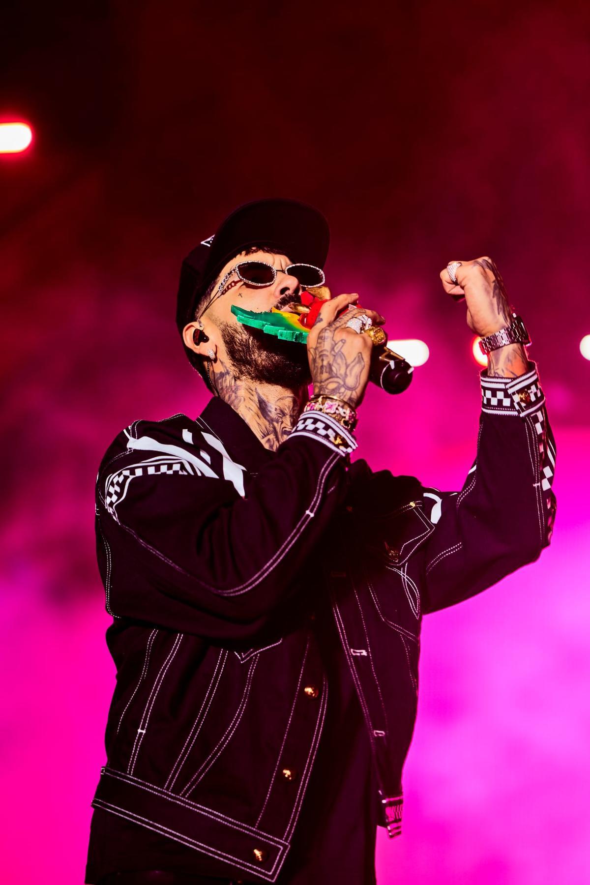 Anuel AA en el concierto ofrecido en Cullera.