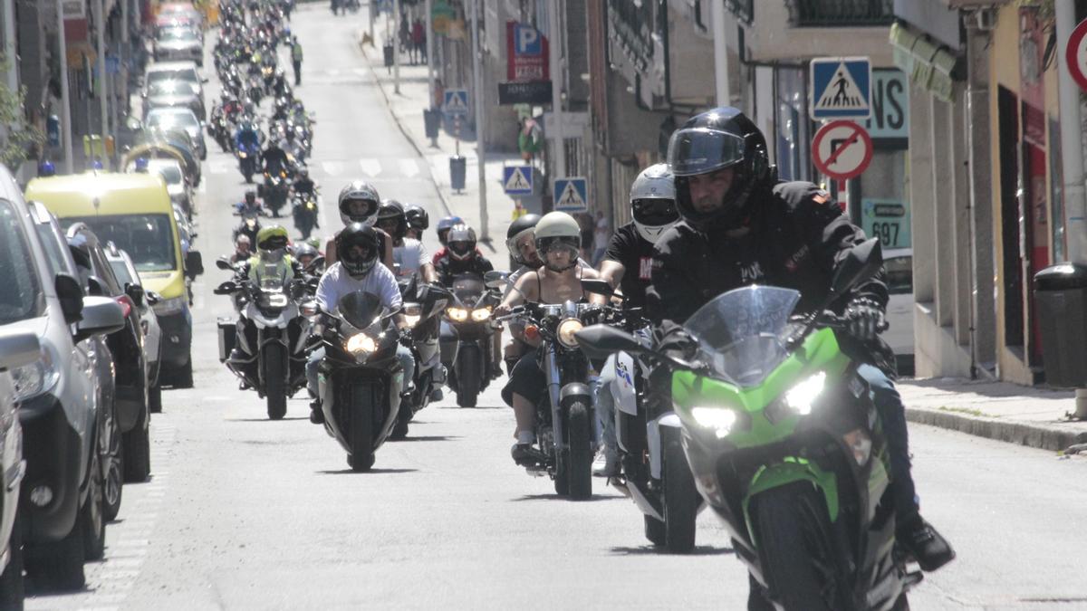 Concentración de motos en Bueu, este pasado domingo.