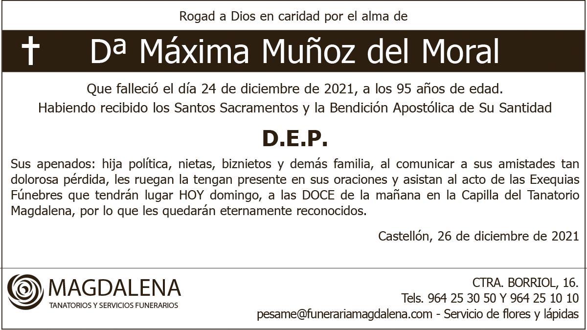 Dª Máxima Muñoz del Moral