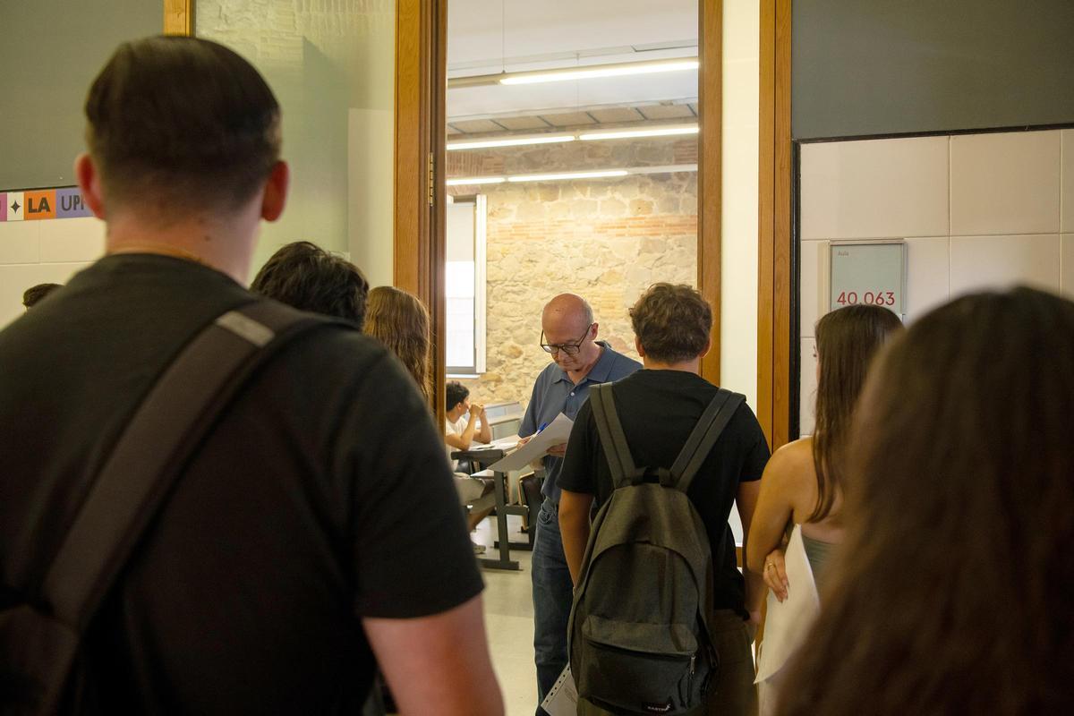 Pruebas de selectividad en el campus de la Ciutadella de la UPF de Barcelona