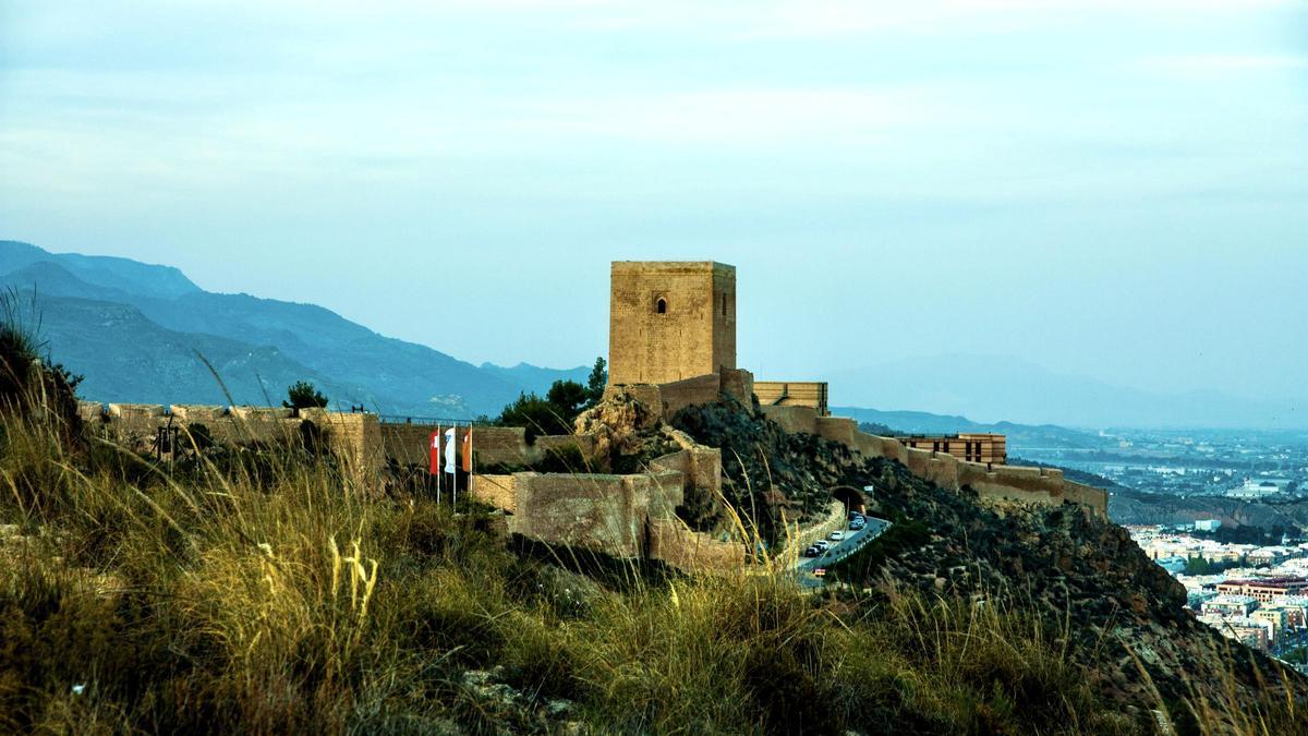 El Castillo de Lorca desde la Sierra de la Peñarrubia.