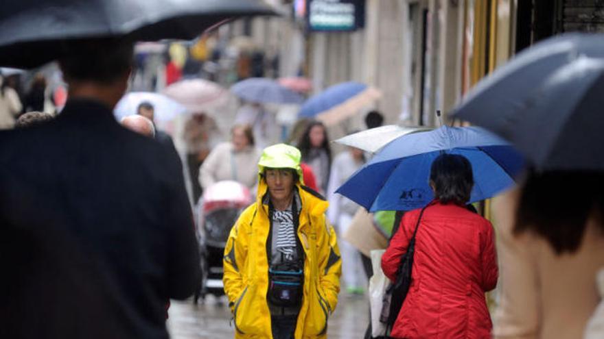 Día lluvioso en A Coruña.