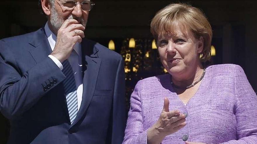 Rajoy y Merkel, en la última visita de la canciller a España.