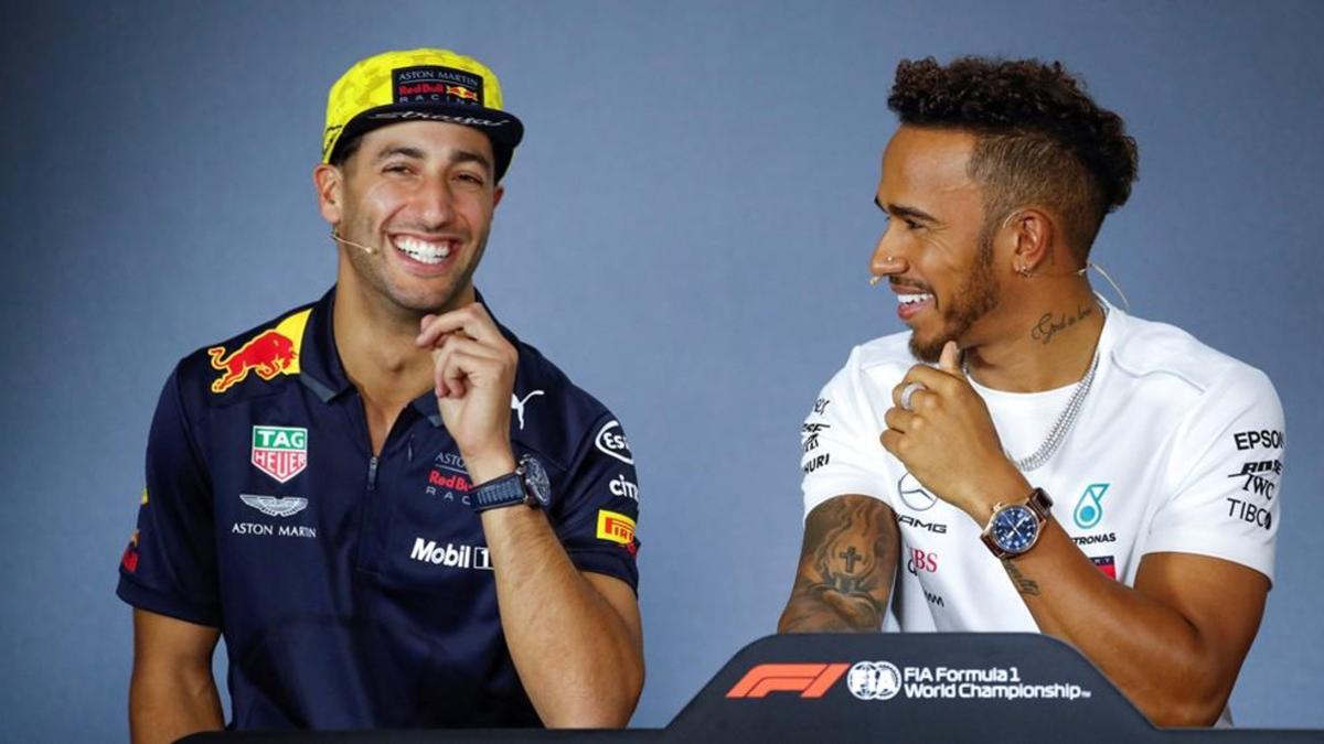 La relación entre Ricciardo y Hamilton es exquisita