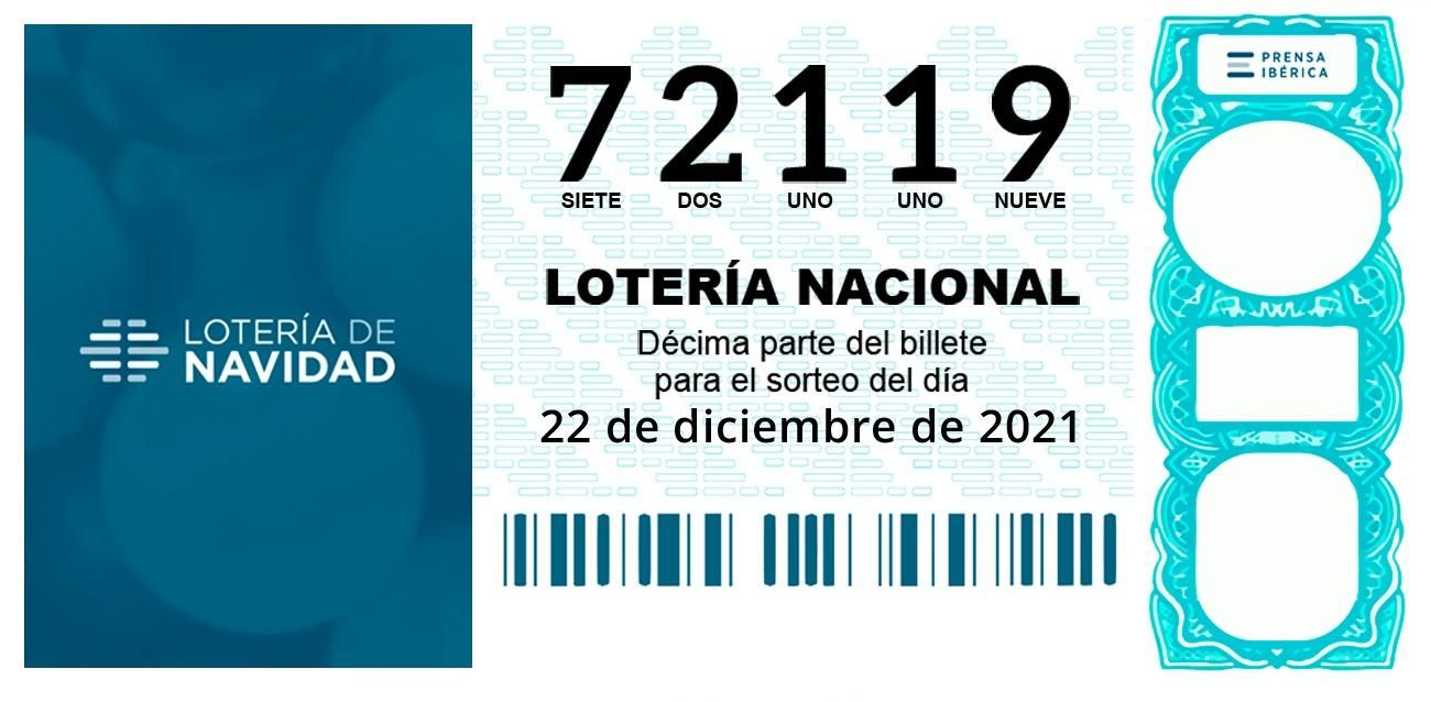 El 72119, el segon premi de la Loteria de Nadal 2021