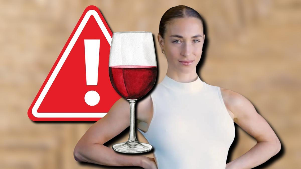 Lucía Aguado y el vino tinto
