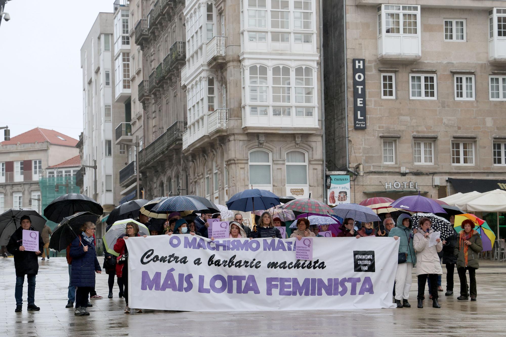 La plataforma Feminismo Unitario Vigo convoca una concentración en Porta do Sol por el crimen de Balaídos. 