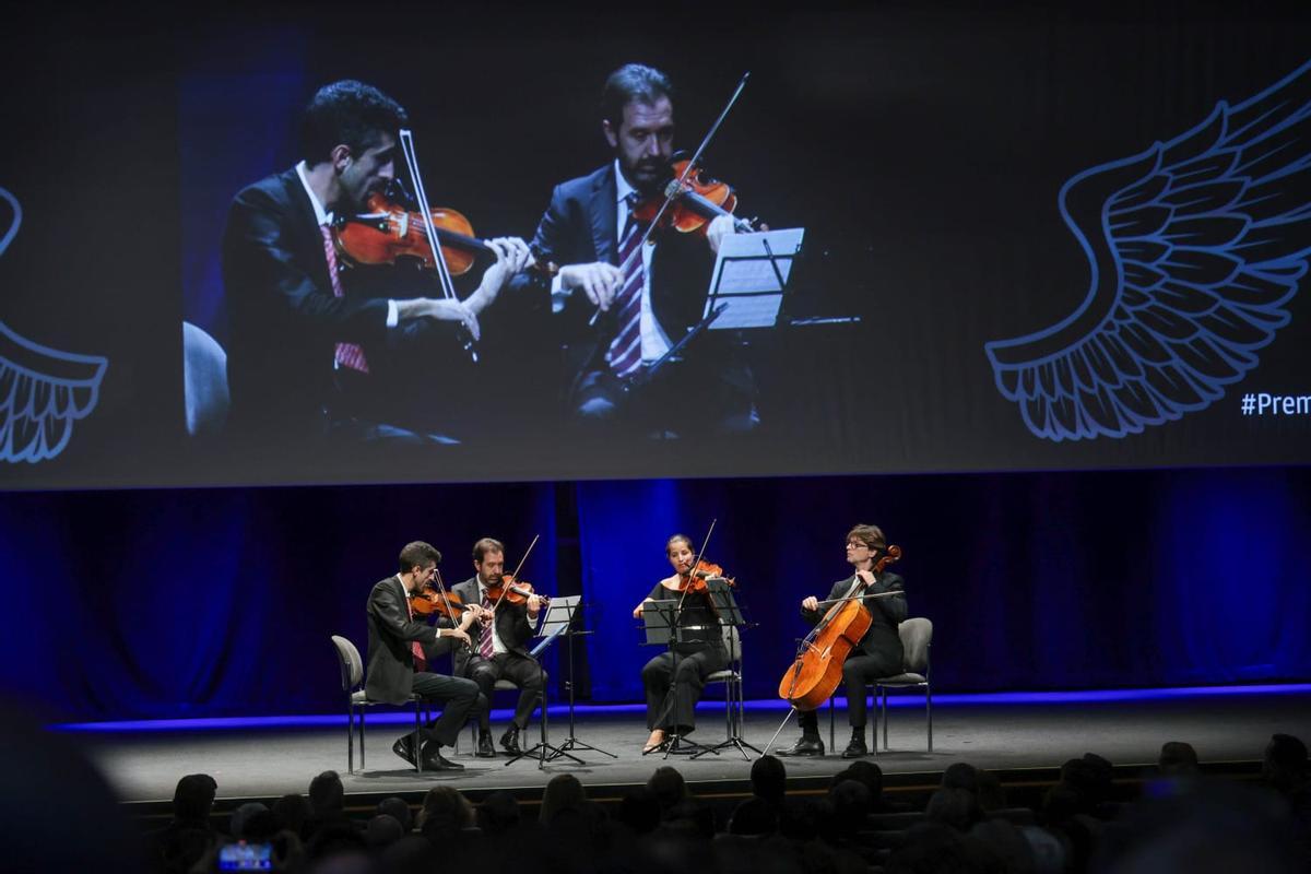 Cuarteto Palau durante su actuación.
