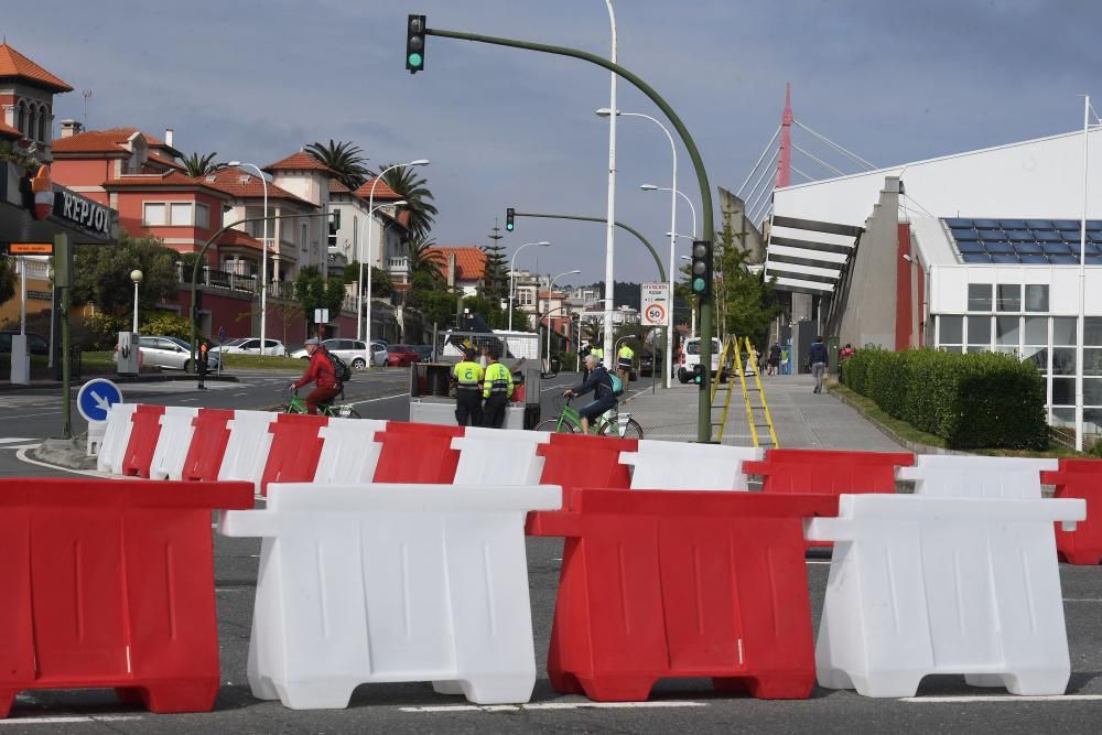 Cortes de tráfico por obras del estadio de Riazor